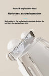 White Rechargeable Pet Grooming Clipper with Built-in Vacuum - Low Noise Hair Trimmer for Dogs & Cats
