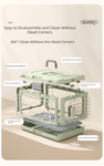Grey Premium Foldable Pet Carrier Crate - Breathable Aviation Travel Box for Cats & Small Dogs up to 10kg - Portable Car & Flight Transport Case