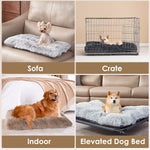 Luxury Long Plush Pet Bed Mat Faux Fur Crate Pad 125x85cm Brown XXXL Soft Warm Cushion for Giant Breeds