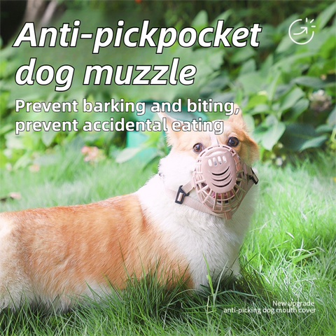 Anti-Biting & Anti-Foraging Dog Muzzle - Breathable & Soft TPE Safety Mask with Secure Straps (#3 Fits 10kg )