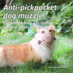 Anti-Biting & Anti-Foraging Dog Muzzle - Breathable & Soft TPE Safety Mask with Secure Straps (#7 Fits 30kg )