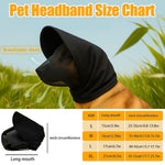 Size M Black Mesh Net Hood for Dogs – Protective Face Cover Against Insects, Debris, and Oral Ingestion
