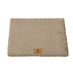 Coffee XXL size Pet Dog Bed Mat - Plush Short Fur Cover with Wave Foam Padding - Washable Removable Cover, Non-Slip Base, Warm Winter Cushion for Dogs and Cats, Multiple Sizes