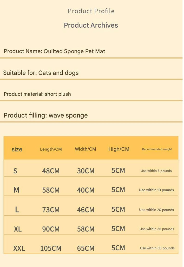 Coffee XXL size Pet Dog Bed Mat - Plush Short Fur Cover with Wave Foam Padding - Washable Removable Cover, Non-Slip Base, Warm Winter Cushion for Dogs and Cats, Multiple Sizes