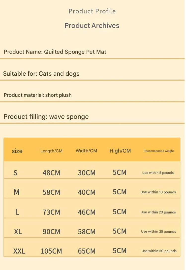 Coffee XXL size Pet Dog Bed Mat - Plush Short Fur Cover with Wave Foam Padding - Washable Removable Cover, Non-Slip Base, Warm Winter Cushion for Dogs and Cats, Multiple Sizes