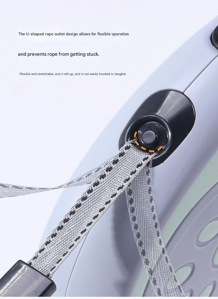 Blue Automatic Retractable Dog Leash - 3M Extendable Lead with One-Handed Brake Lock - ABS Casing, Ergonomic Grip, Tangle-Free Nylon Tape, Outdoor Walking Essential