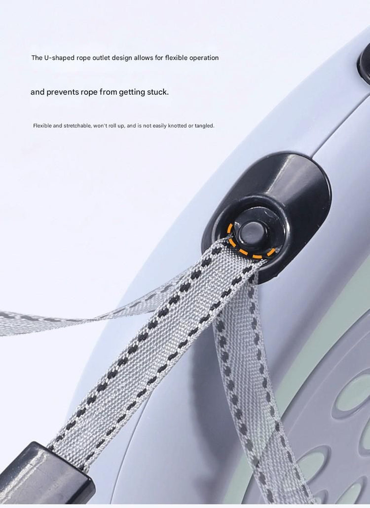 Blue Automatic Retractable Dog Leash - 3M Extendable Lead with One-Handed Brake Lock - ABS Casing, Ergonomic Grip, Tangle-Free Nylon Tape, Outdoor Walking Essential