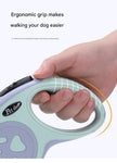 Blue Automatic Retractable Dog Leash - 3M Extendable Lead with One-Handed Brake Lock - ABS Casing, Ergonomic Grip, Tangle-Free Nylon Tape, Outdoor Walking Essential
