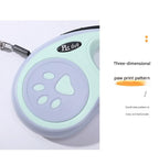 Blue Automatic Retractable Dog Leash - 3M Extendable Lead with One-Handed Brake Lock - ABS Casing, Ergonomic Grip, Tangle-Free Nylon Tape, Outdoor Walking Essential