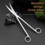 Silver Stainless Steel Aquarium Cleaning Tool Kit - 5 Piece Fish Tank Maintenance Set with Tweezers Scissors Algae Scraper Spatula
