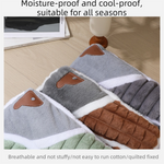 Green S size Luxury Plush Pet Sleeping Mat, Thickened Warm Pet Bed Cushion for Dogs and Cats, Soft Fabric Pet Sofa Pad with Non-Slip Waterproof Base
