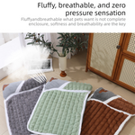 Green S size Luxury Plush Pet Sleeping Mat, Thickened Warm Pet Bed Cushion for Dogs and Cats, Soft Fabric Pet Sofa Pad with Non-Slip Waterproof Base