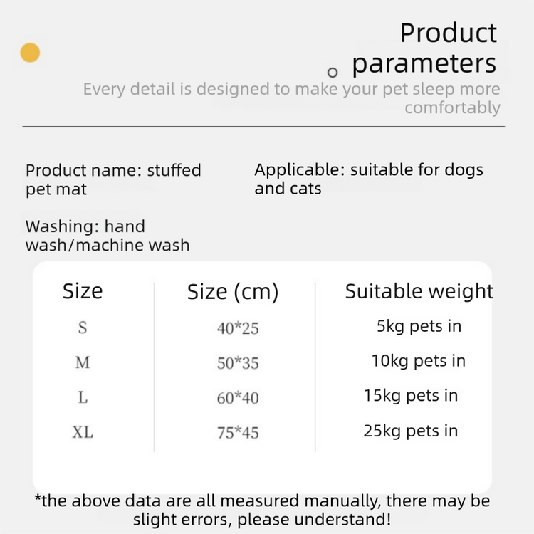 Green S size Luxury Plush Pet Sleeping Mat, Thickened Warm Pet Bed Cushion for Dogs and Cats, Soft Fabric Pet Sofa Pad with Non-Slip Waterproof Base