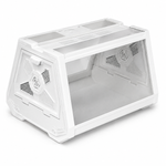 White Desktop Reptile Terrarium Enclosure 35X25.5X22cm with Double Door Opening and Ventilation for Small Reptiles, Amphibians and Plants