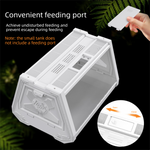 White Desktop Reptile Terrarium Enclosure 35X25.5X22cm with Double Door Opening and Ventilation for Small Reptiles, Amphibians and Plants