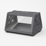 Grey Desktop Reptile Terrarium Enclosure 27x19x19cm with Double Door Opening and Ventilation for Small Reptiles, Amphibians and Plants