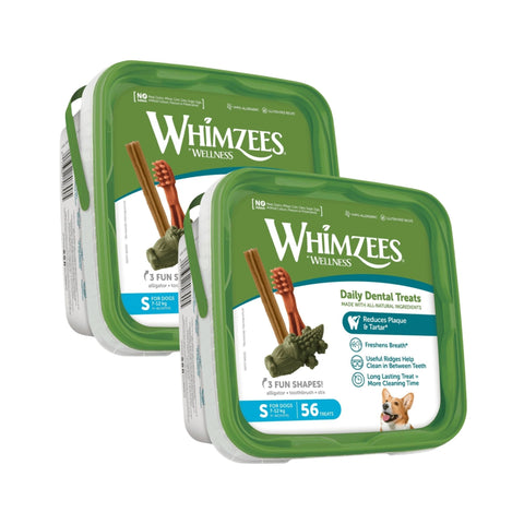 Whimzees Small Variety Value Box Toothbrush 56pk x2